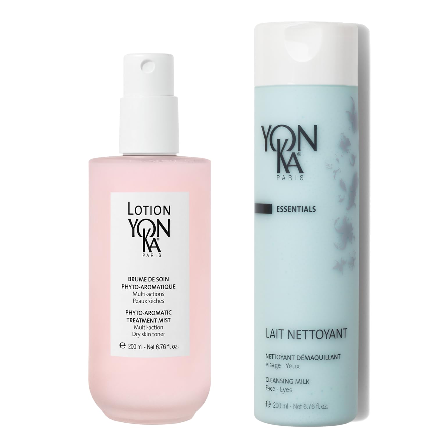 Yon-Ka Lait Nettoyant Cleansing Milk & PS Toner Set - Gentle Makeup Remover & Hydrating Toner for Dry, Sensitive Skin | Daily Skincare Routine for Radiant Complexion