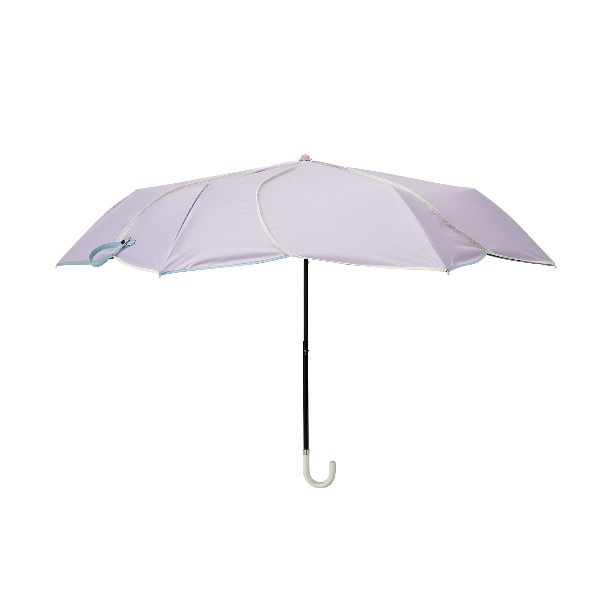 Bicolor Piping Compact Parasol Umbrella 47cm Purple - Stylish Sun Protection for Outdoor Events, Beach, and Garden Use
