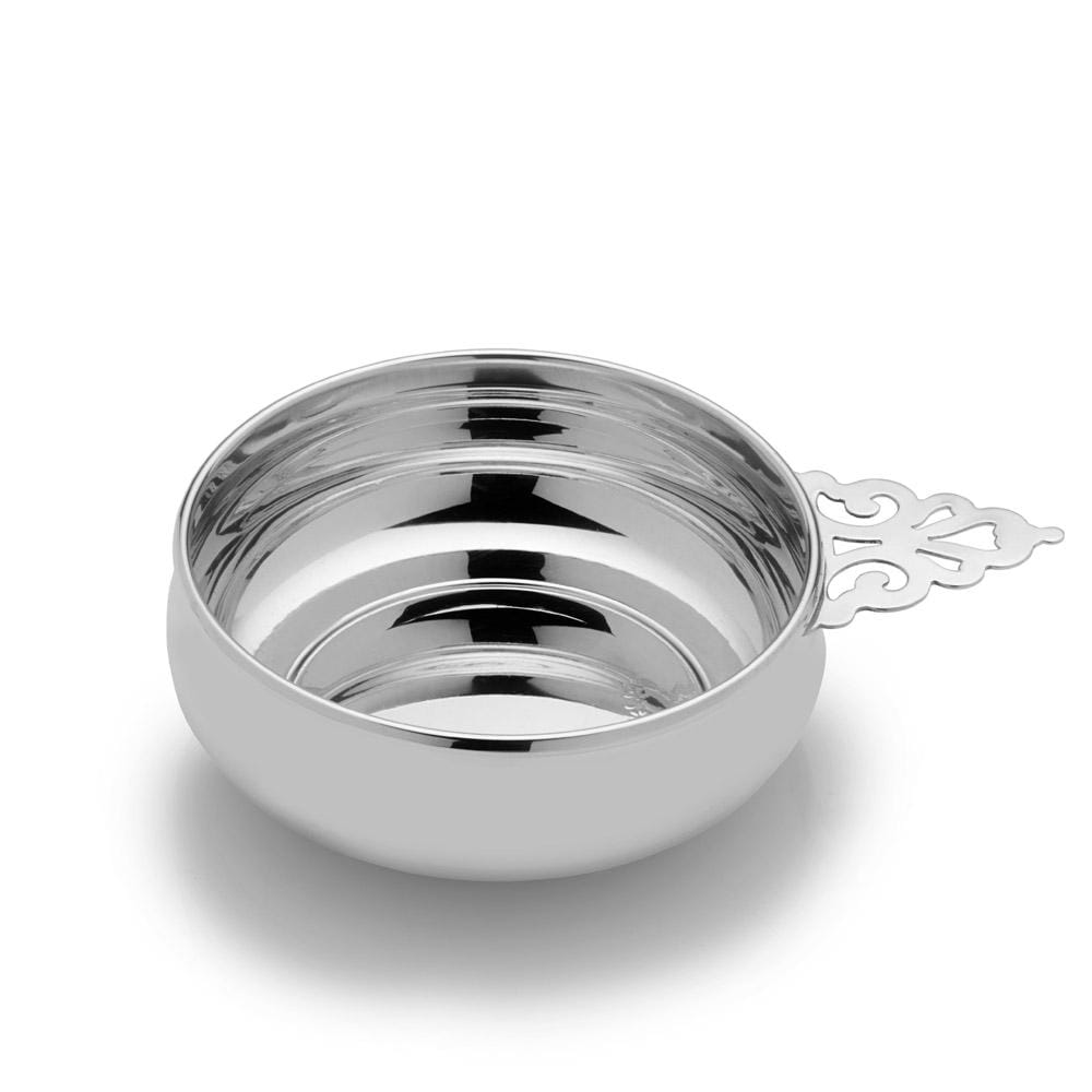 Sterling Silver Porringer with Plain Handle - Elegant Antique-Style Bowl for Soups, Stews & Desserts | Perfect for Tea Parties, Vintage Dining & Collectible Display
