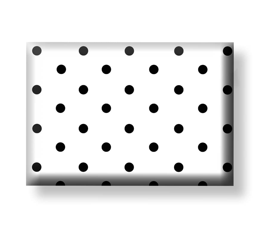 Premium Dovetail Black Polka Dot Gift Wrapping Paper - 6 Sheets Pack for Birthday, Christmas & Party Presents