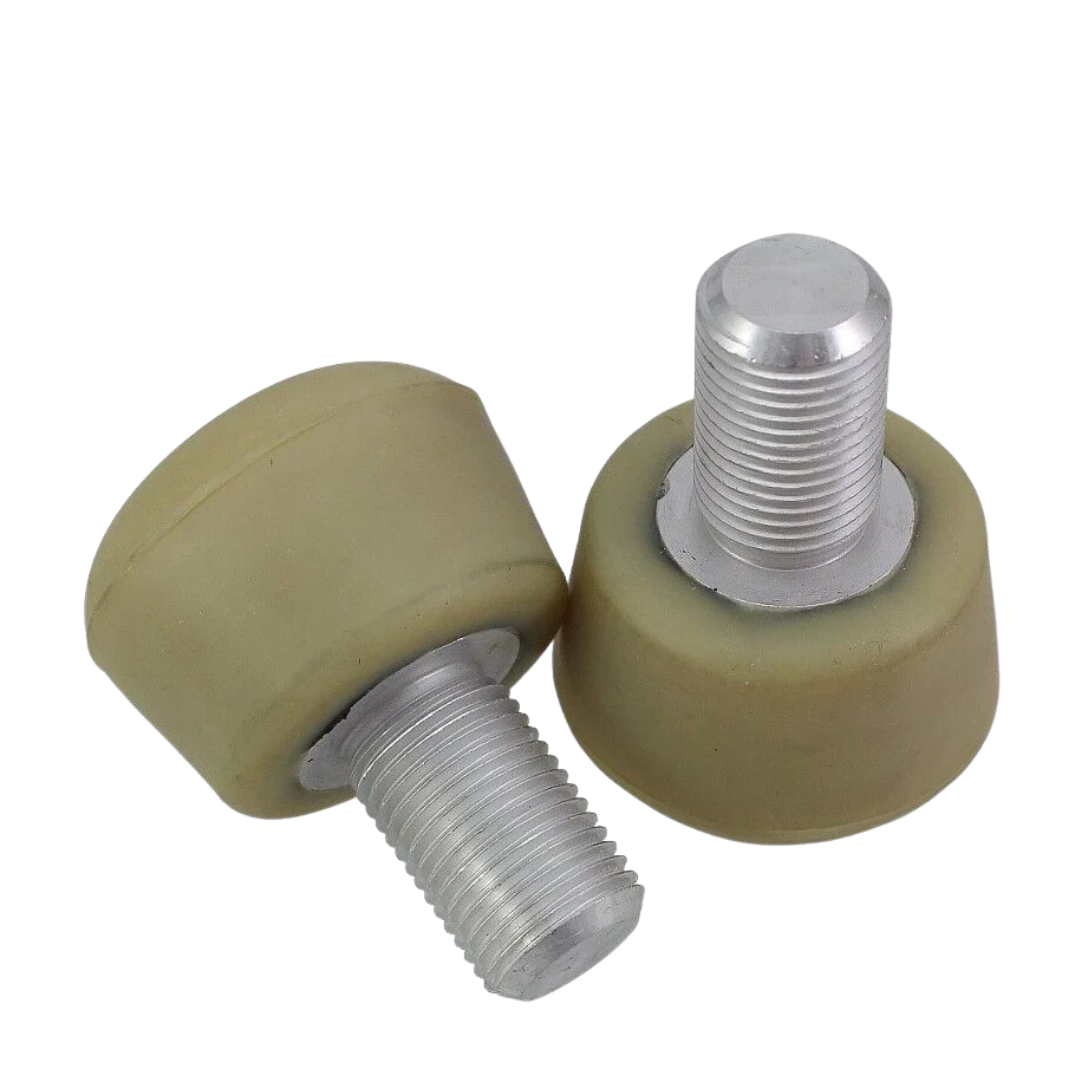 Premium Snow White Roller Skate Toe Stops - Durable & Non-Slip for Artistic Skating, Derby & Rink Use