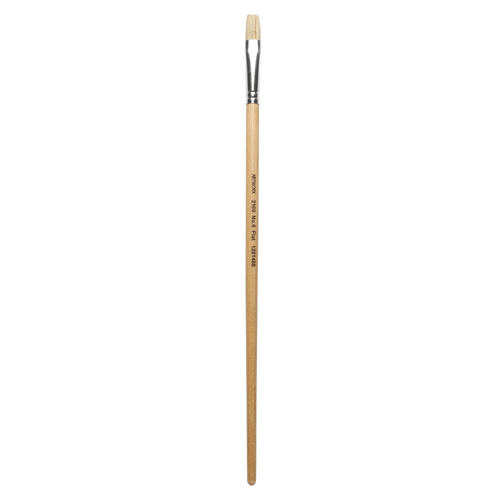 Artworx Professional Flat Paint Brush Size 6 (10mm) - Perfect for Acrylic, Oil, and Watercolor Painting - Ideal for Artists, Hobbyists, and DIY Projects