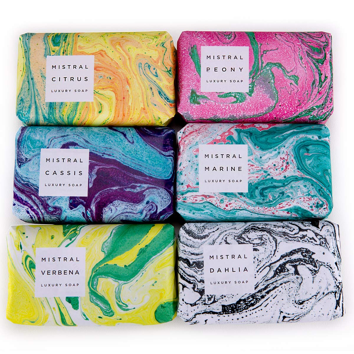 Mistral French Bar Soap - Peony Scented, 7 oz | Luxury Hand & Body Wash for Spa, Bath & Gift Sets