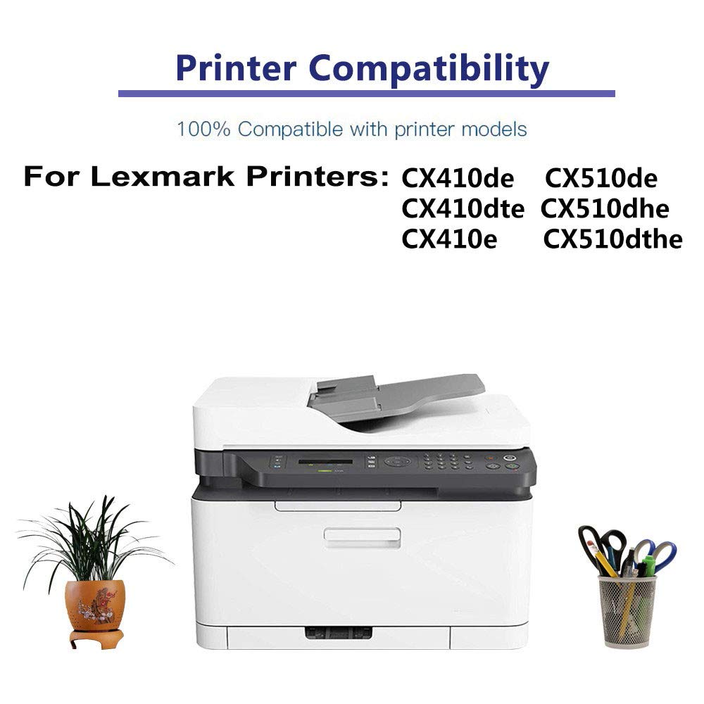 2-Pack Black High Yield CX410e CX510de Compatible Printer Toner Cartridge - Replacement for 800HKG - Perfect for Office Printing & Bulk Document Production