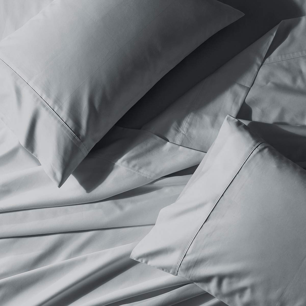 Premium Solid Grey Standard Pillowcases - 2 Pack Crisp 100% Cotton Percale Pillow Covers for Bedroom, Hotel & Guest Room - Breathable & Soft Bedding Essentials for Ultimate Comfort