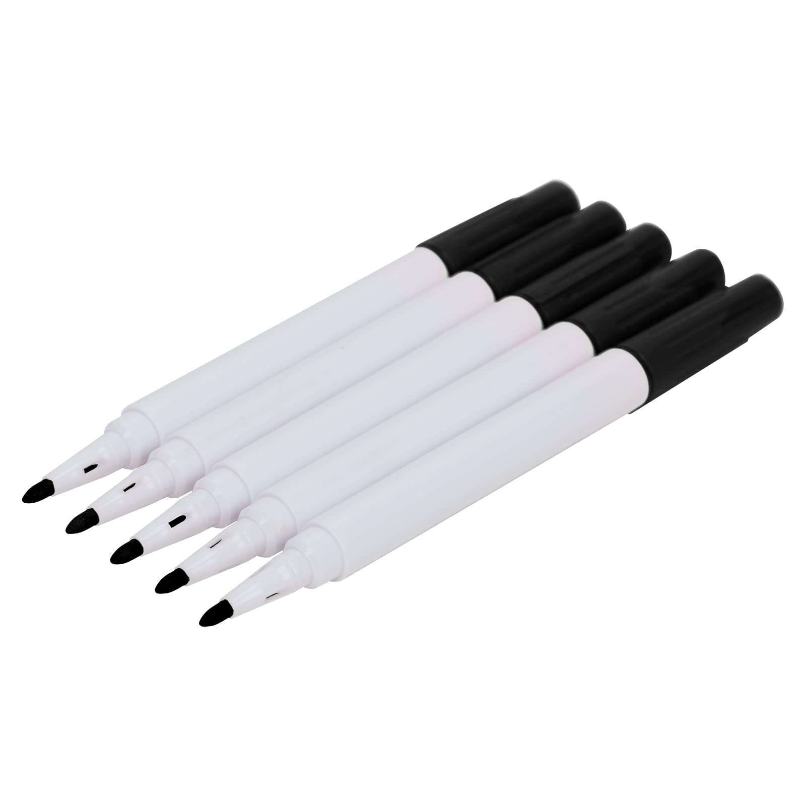 10-Pack Liquid Chalk Markers - Dust-Free Erasable Whiteboard Pens, Water-Based Non-Toxic Wet Erase Fine Tip Chalkboard Markers for Office, Classroom & Home Use - Black Ink (10 Count)
