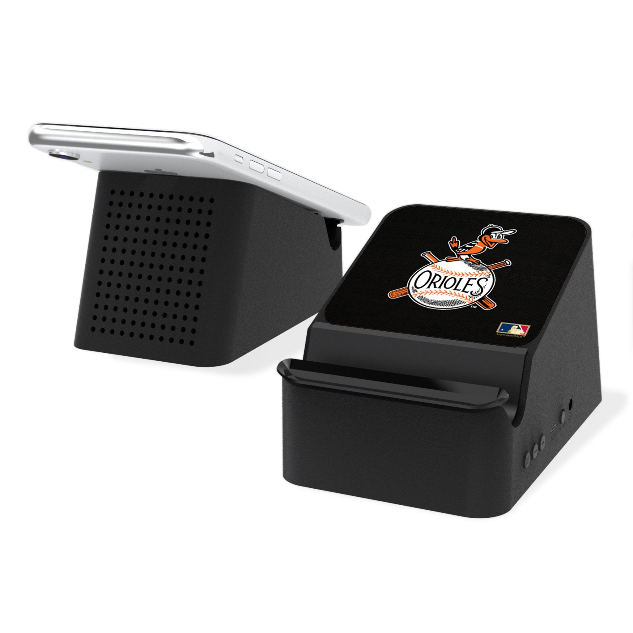 Baltimore Orioles 1954-1963 Cooperstown Collection Wireless Charging Station with Bluetooth Speaker - Perfect for Baseball Fans, Home Office & Game Room Decor