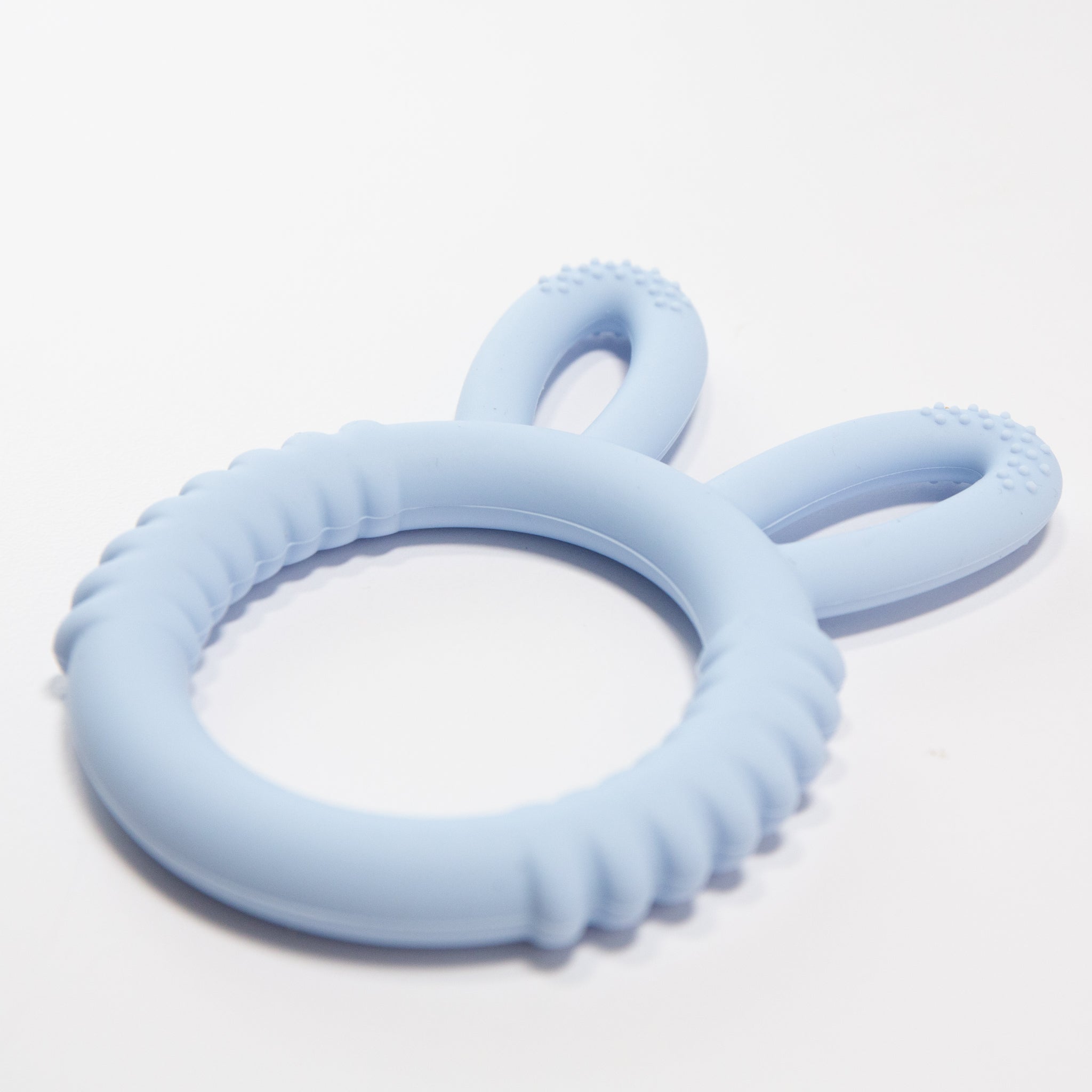 Silicone Bunny Teething Ring for Babies - Soft & Safe Soother for Teething Relief - Perfect for Infants & Toddlers at Home or On-the-Go