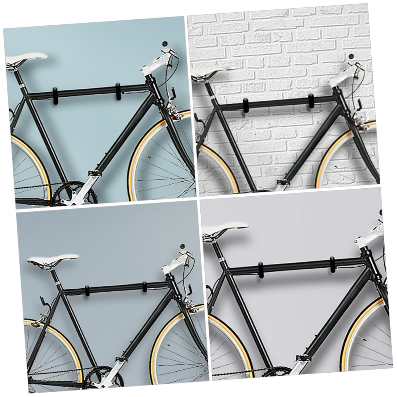Heavy Duty Bike Hanger Set - Angoily Space-Saving Metal Bike Hooks for Garage & Wall Mount | Perfect for Organizing Bicycles, Scooters & Sports Equipment in Small Spaces