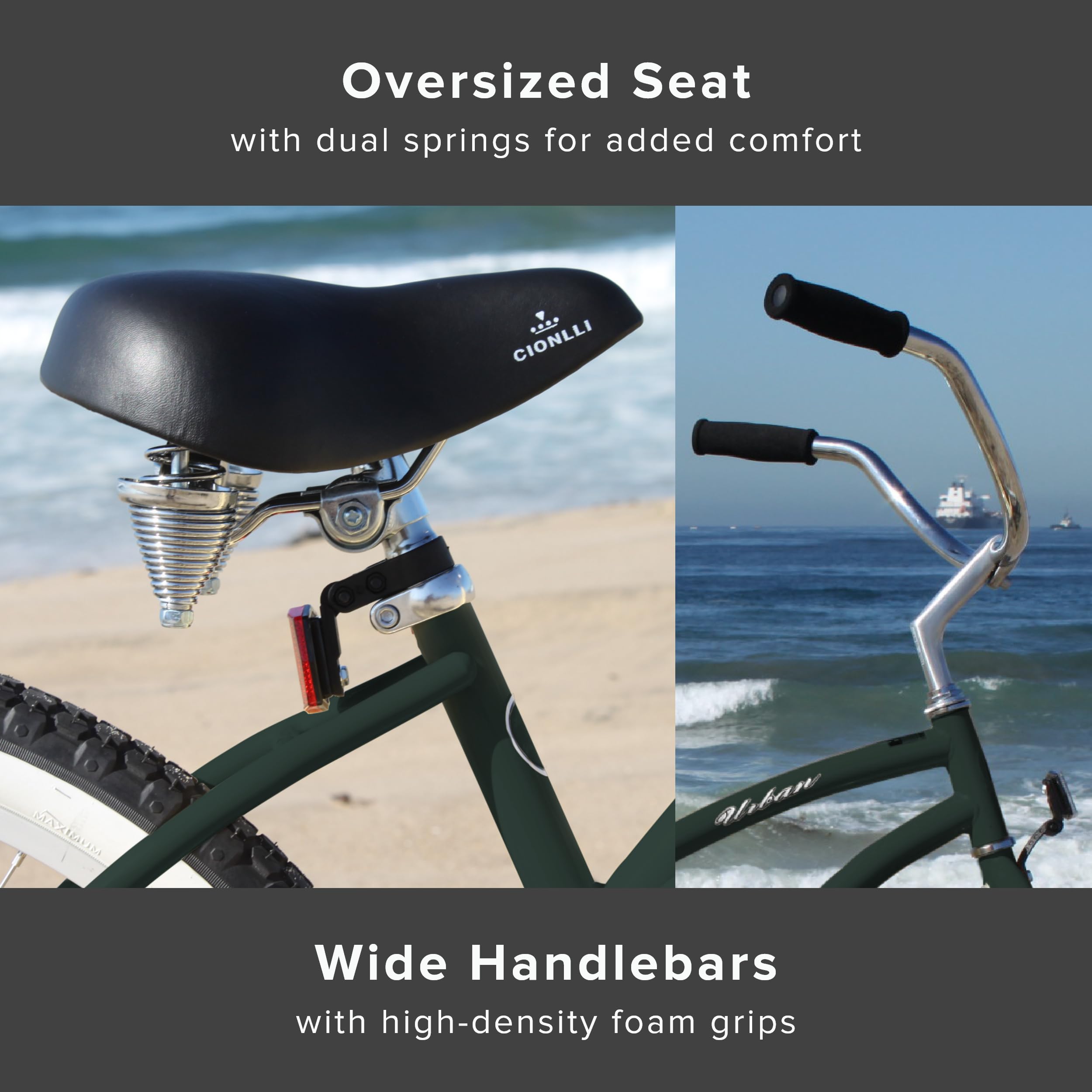 Firmstrong Urban Lady Beach Cruiser Bicycle - Women's Comfort Bike with Classic Design for Casual Riding, Commuting & Beach Cruises | Perfect for Leisure, Exercise & Coastal Adventures