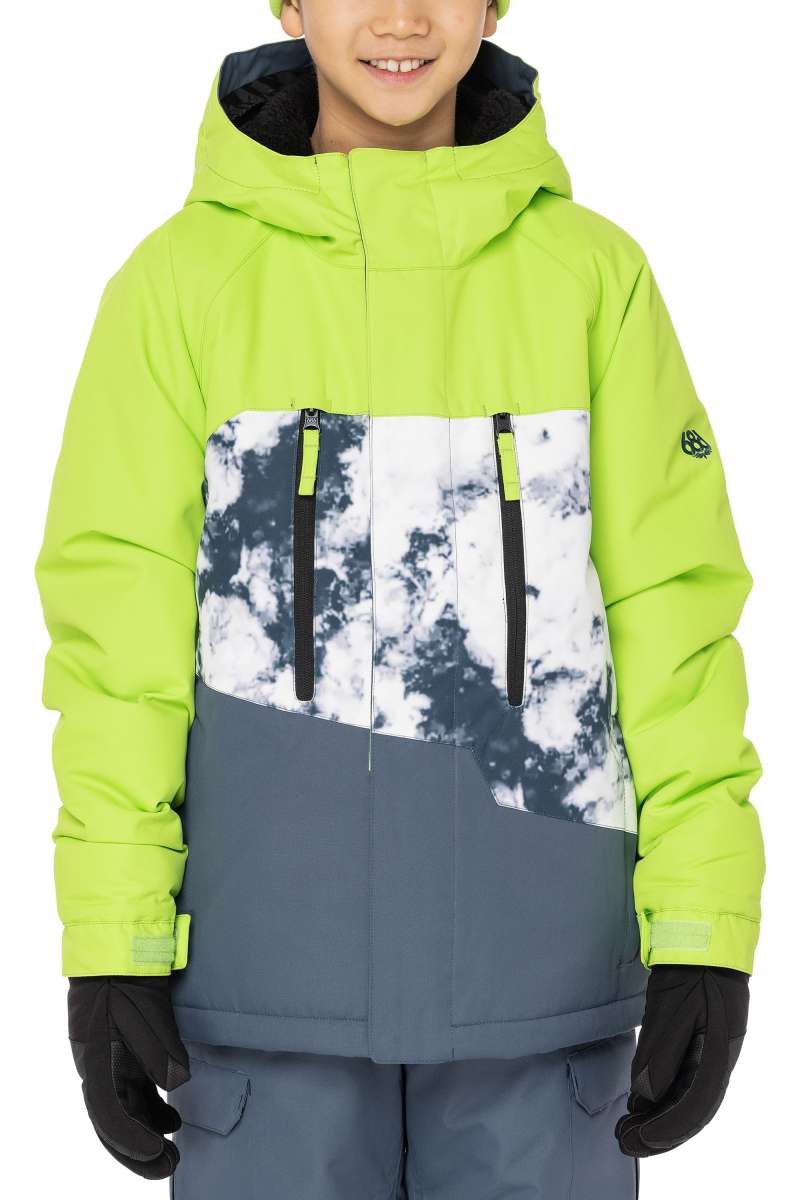 686 Junior Geo Insulated Jacket 2023 - Waterproof Winter Coat for Boys & Girls - Lightweight Warm Puffer Jacket for Skiing, Snowboarding & Outdoor Activities