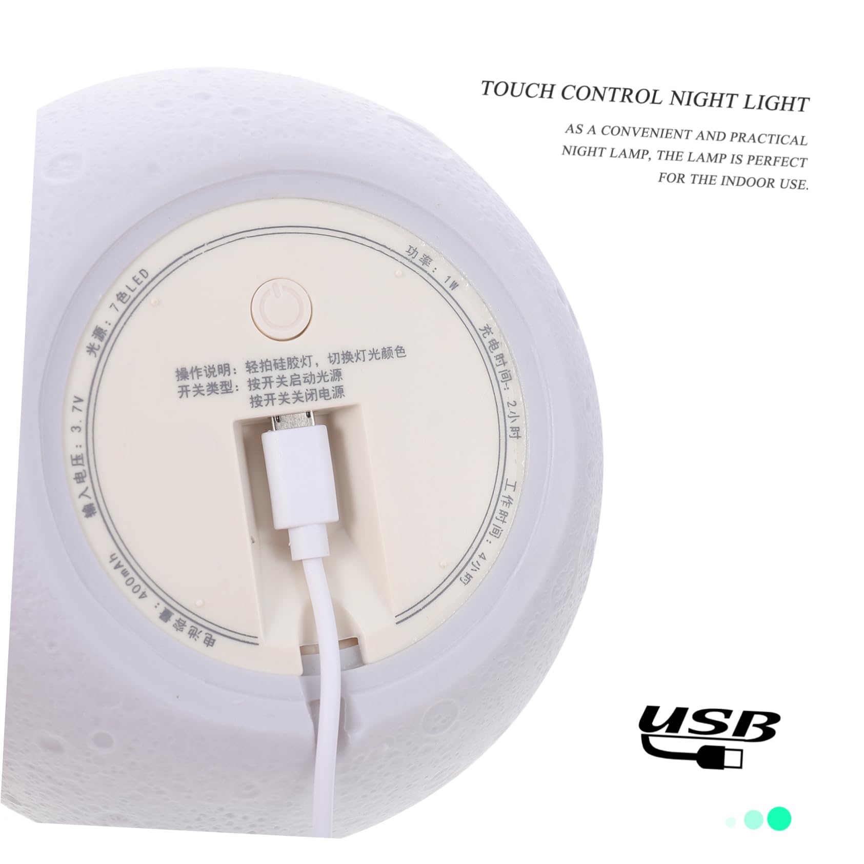 PRETYZOOM Wireless Moon Lamp with Touch Control - 3D Printed LED Night Light for Kids & Adults - Bedside, Nursery, Home Decor - Perfect for Bedrooms, Gifts & Relaxation