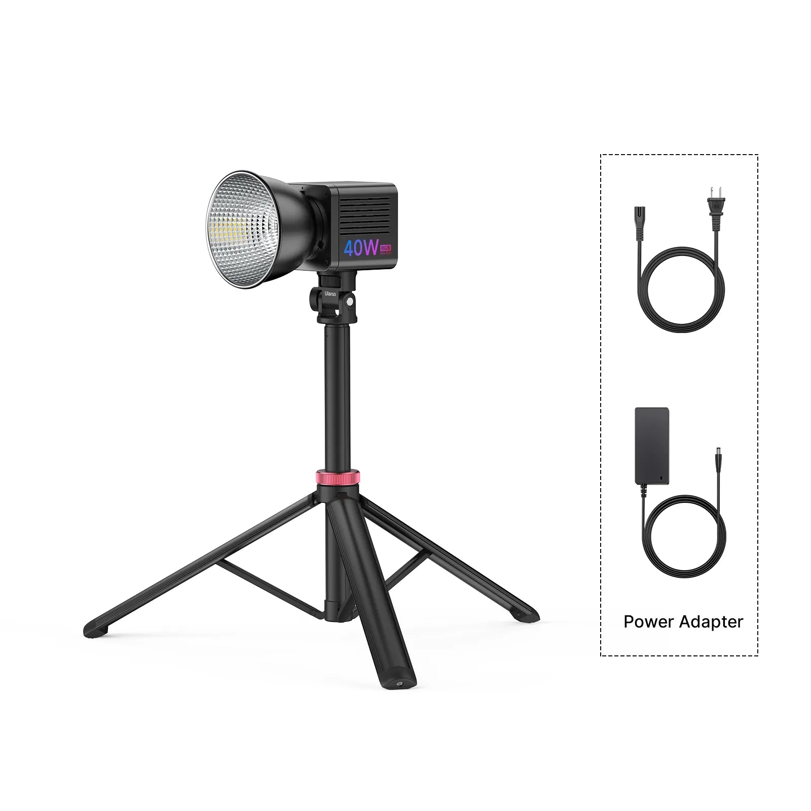 Ulanzi L024 40W RGB LED Video Light - Portable Photography Lighting for YouTube, TikTok, Vlogging & Live Streaming - Perfect for Content Creators & Studio Shoots