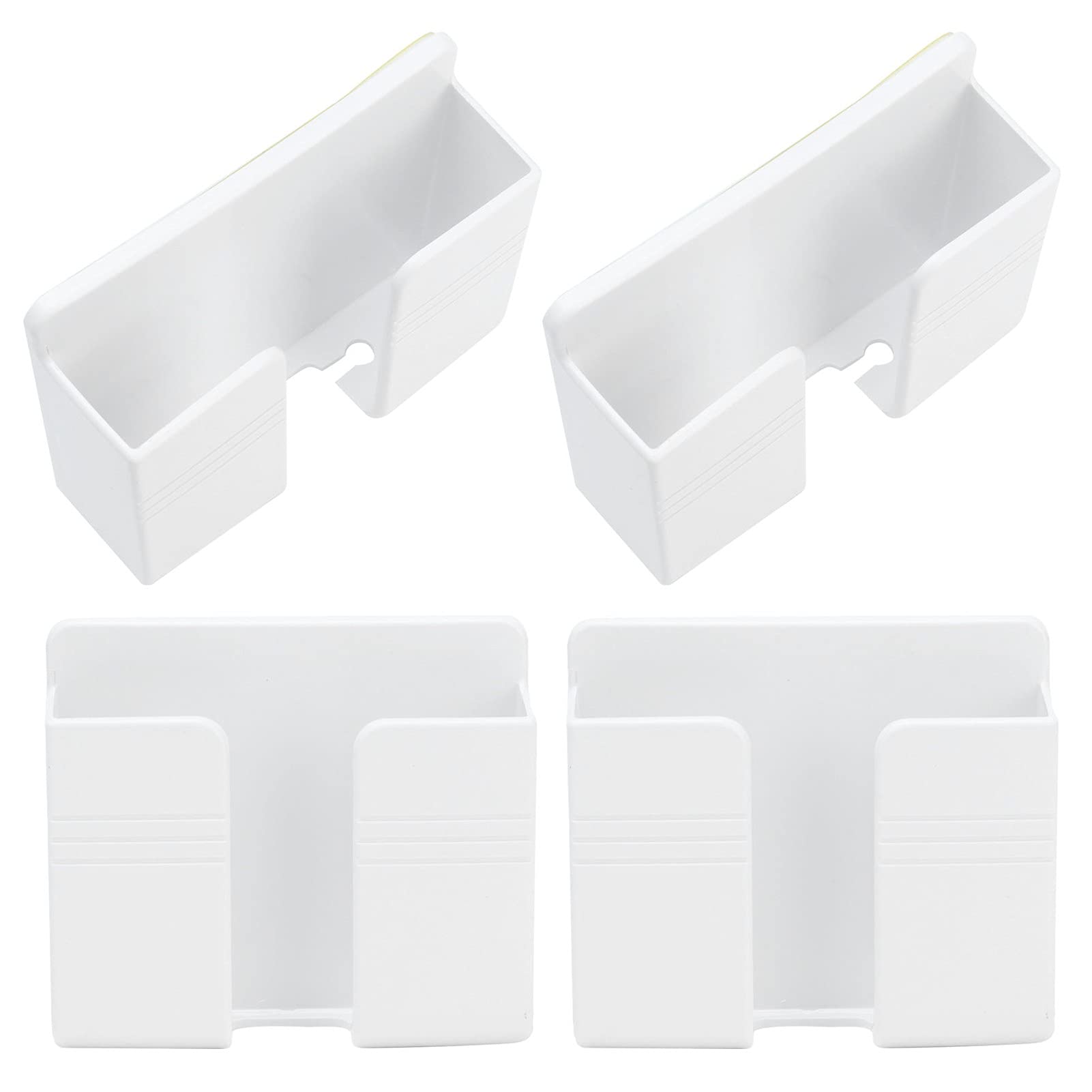 Garosa 4-Pack Self-Adhesive Wall Mounted Phone Holder - Horizontal Stripes Design for iPhone, Samsung & Smartphones - Perfect for Bedroom, Living Room & Office Charging Station