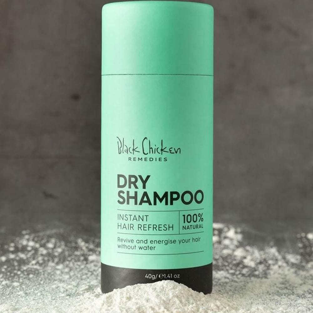 Black Chicken Remedies Dry Shampoo 40g - Volumizing & Oil Absorbing Powder for Quick Hair Refresh | Perfect for Travel, Gym & Busy Mornings