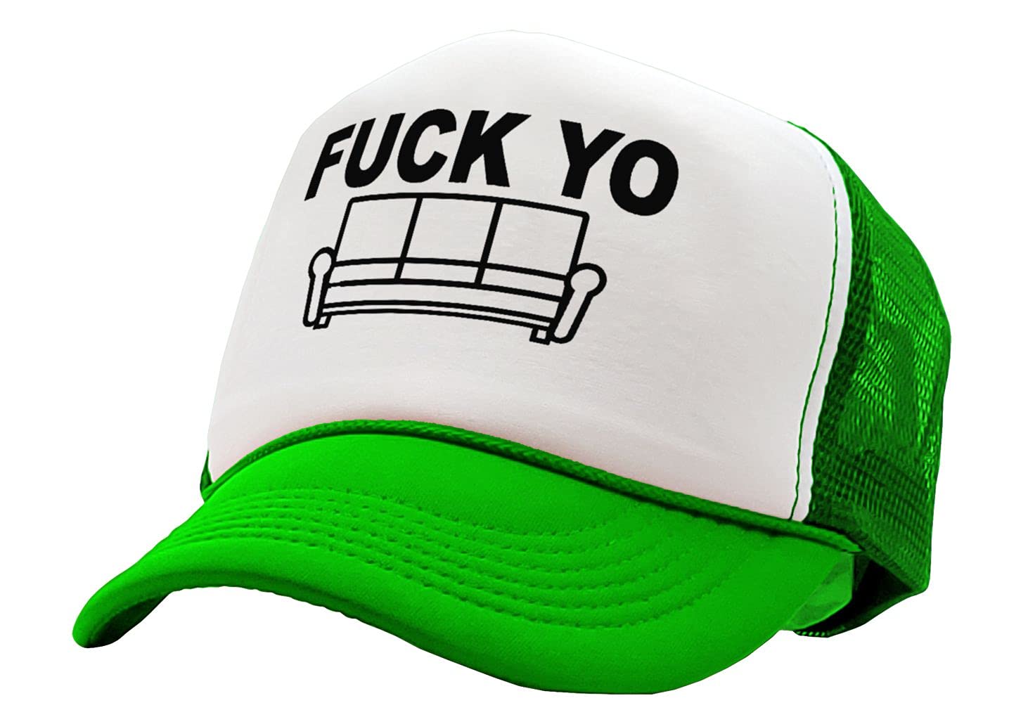 Vintage Retro Style Trucker Cap Hat - Guacamole & 'Fuck Yo Couch' Dave Chappelle Show Inspired - Funny Novelty Baseball Cap for Fans & Comedy Lovers - Perfect for Stand-Up Comedy Shows, Concerts & Casual Wear