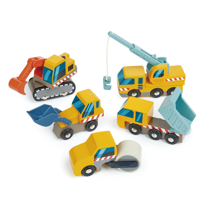 Best Wooden Toy Construction Site Set for Kids - Educational Building Blocks for Creative Play - Perfect for Preschool Learning & Indoor Fun