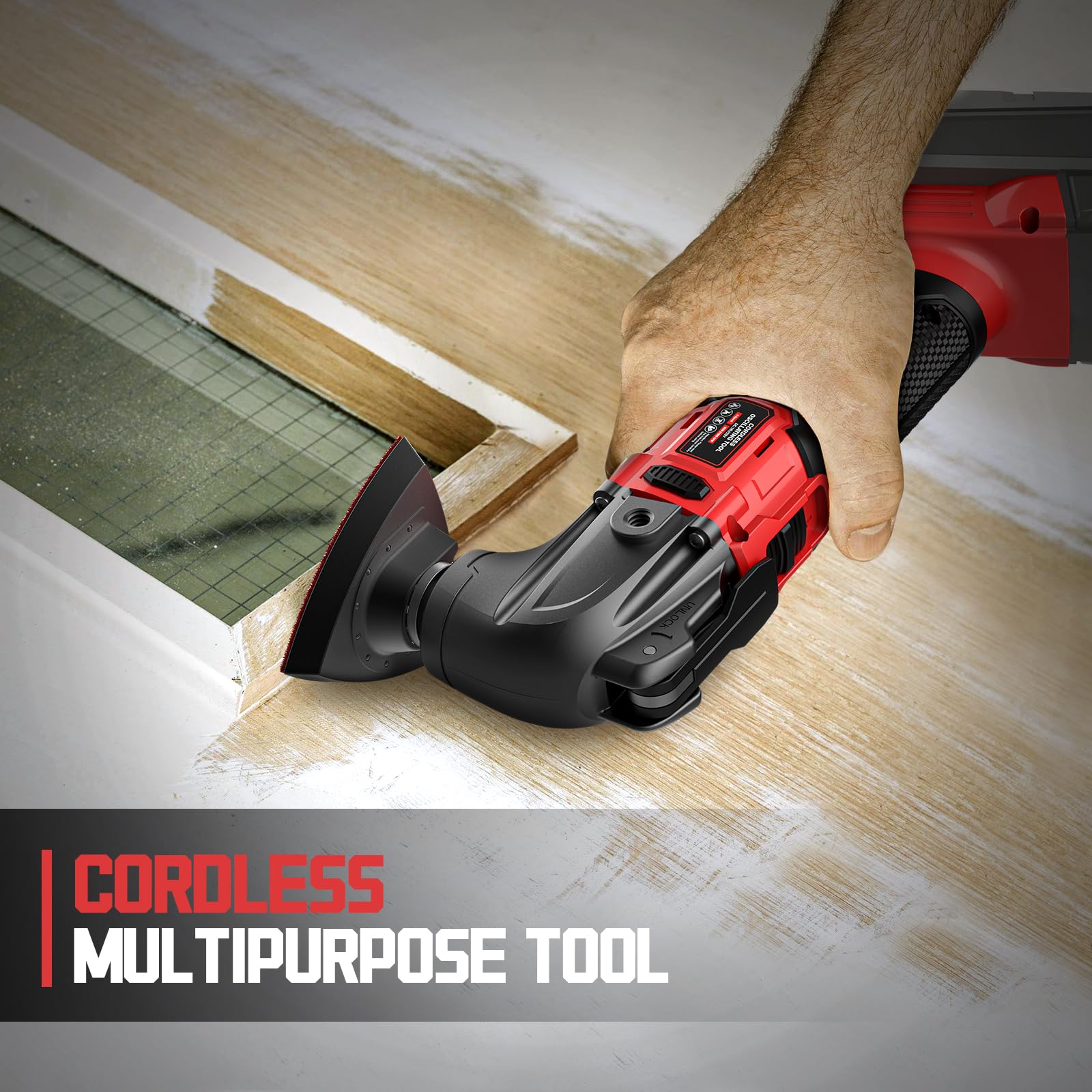 18V Cordless Oscillating Multi-Tool - Milwaukee Battery Compatible (Battery Not Included) | Brushless Motor with Auxiliary Handle for Wood Cutting, Sanding & Scraping | Perfect for DIY Projects, Home Renovations & Professional Construction Work