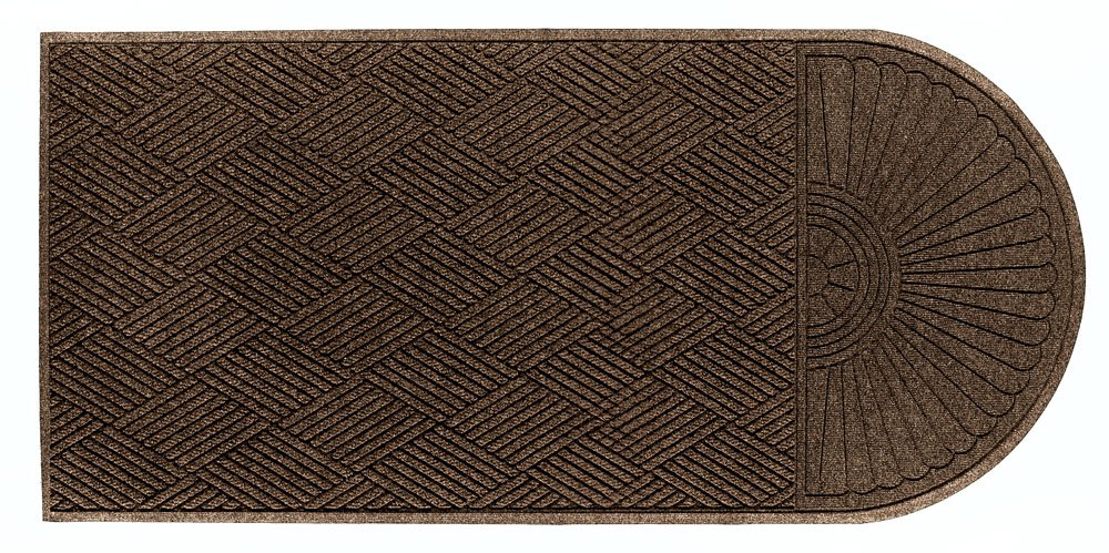 Premium M+A Matting 22248 Waterhog Eco Grand Premier PET Polyester Fiber Doormat - Indoor/Outdoor Use with Non-Slip SBR Rubber Backing - 5.5' x 3' Chestnut Brown - Perfect for Entryways, Patios & High-Traffic Areas