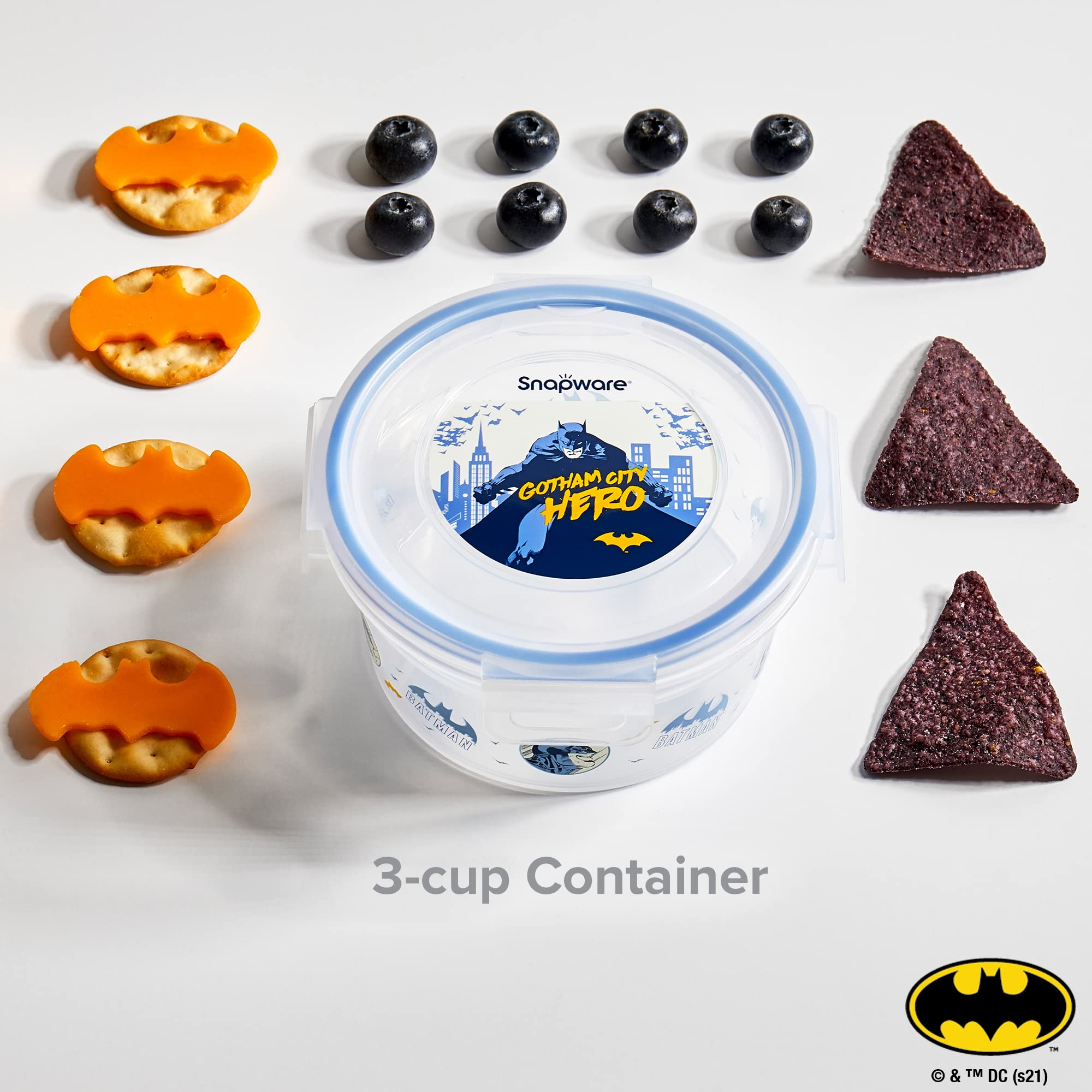 Snapware 8-Piece Plastic Food Storage Containers Set - 4.6 Cup & 3 Cup Meal Prep Containers with BPA-Free Lids, 4 Tab Locking System - Microwave, Dishwasher & Freezer Safe - Perfect for Meal Prepping, Leftovers & Food Storage Organization