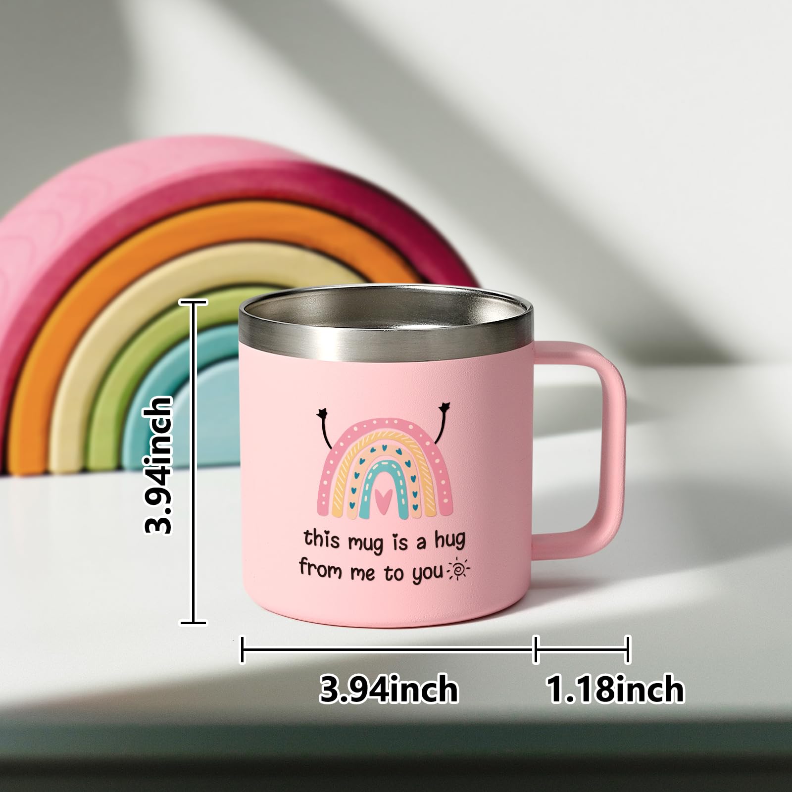 LiqCool 14 Oz Cute Pink Coffee Mug - Best Friend Gift for Sister, Unique Inspirational Spiritual Gift for Women - Perfect for Christmas, Birthdays & Daily Coffee Moments