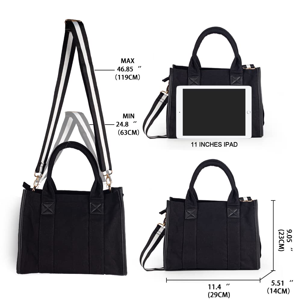 Stylish Canvas Tote Bag for Women - Durable Crossbody & Top Handle Handbag - Perfect for Shopping, Beach, Work & Travel Accessories