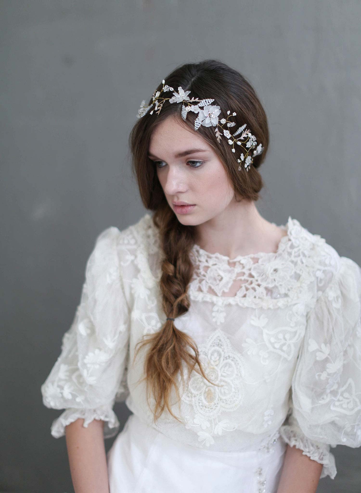 Floral Mist Hair Vine - Style #719 | Elegant Boho Hair Accessory for Weddings, Parties & Special Occasions