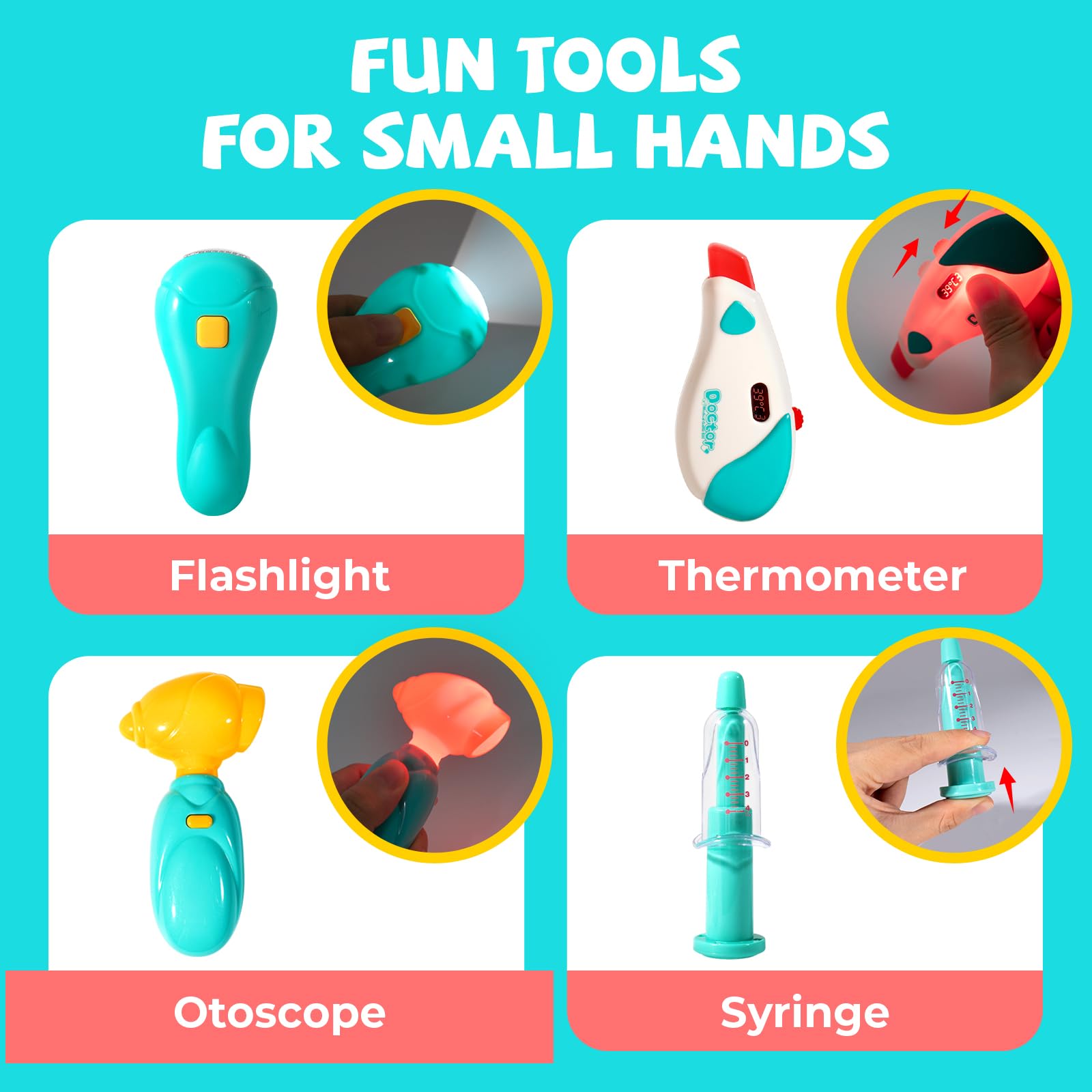 **Best Doctor Kit for Toddlers 3-5 Years - Pretend Play Medical Set with Stethoscope, Blood Pressure Cuff & Carrying Bag - Educational Dress Up Toys for Kids - Perfect for Preschool, Role Play & Birthday Gifts**