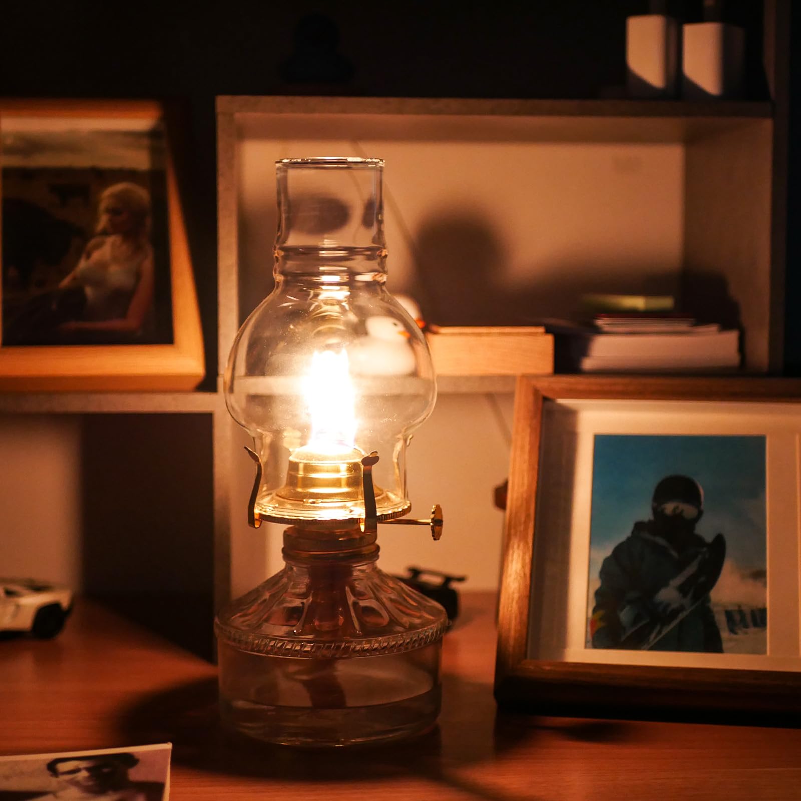 3 Inch Base 6.25 Inch Height Oil Lamp Chimney - Clear Glass Replacement for Kerosene & Hurricane Lamps - Perfect for Home Decor, Emergency Lighting & Outdoor Camping