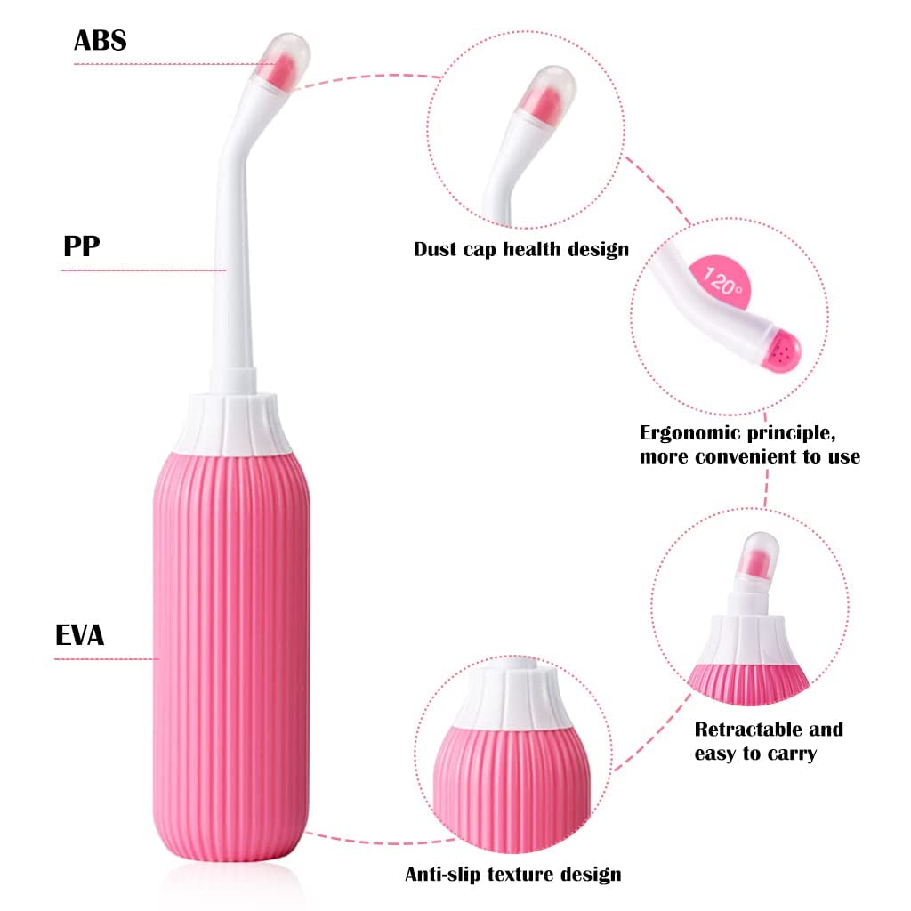 Darkstick Retractable Handheld Bidet - Portable, Anti-Slip Design with Angled Nozzle Spray - Includes Travel Bag (Multiple Colors) - Perfect for Travel, Camping & Home Use