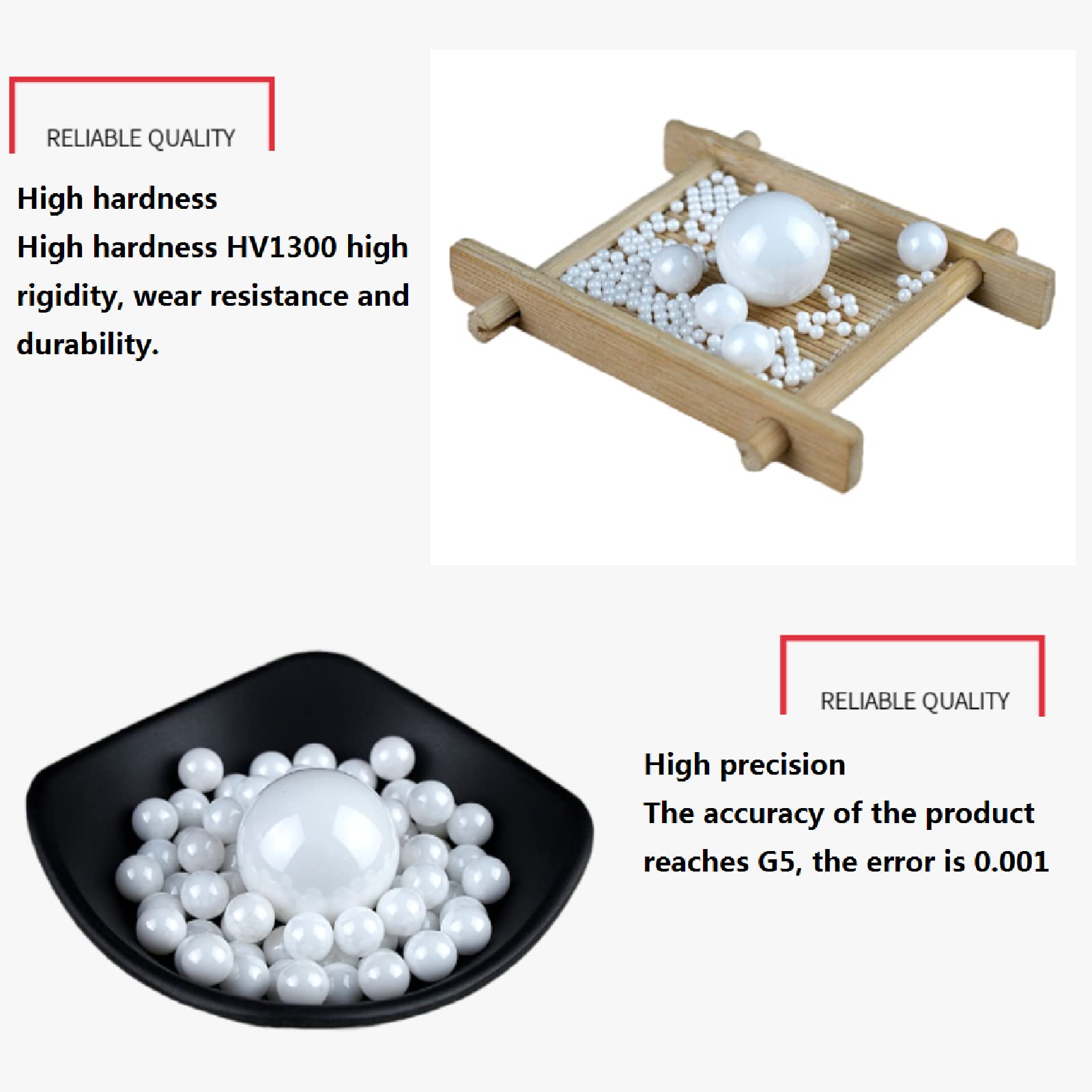 High-Precision Zirconia Ceramic Balls (G5 Grade, 14.288mm Diameter) - 3pcs Set for Valves, Bearings & Industrial Applications | Durable & Corrosion-Resistant Ceramic Spheres for Automotive, Aerospace & Medical Equipment