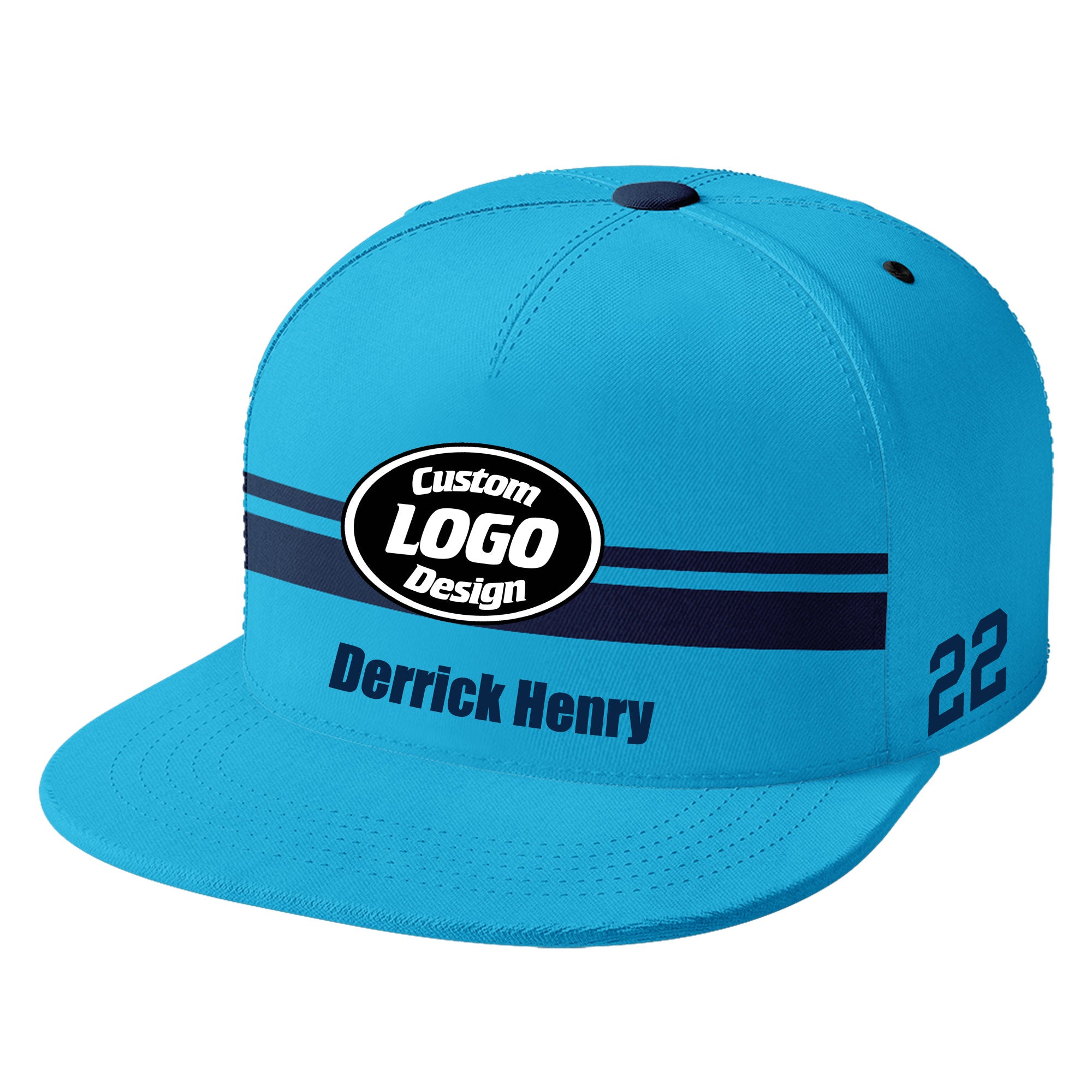 Custom Blue Tennessee Hat - Embroidered Adjustable Baseball Cap with Sport Design - Personalized PR067B D020262 (32) - Perfect for Sports Fans, Outdoor Activities & Casual Wear