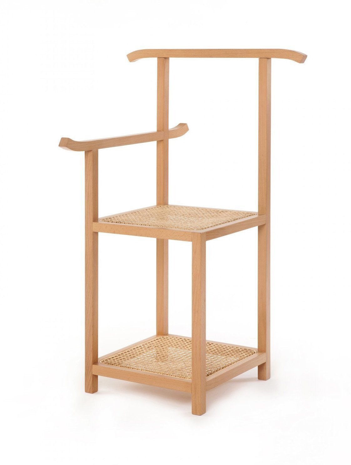 GTV Majordomo Bentwood Clothes Valet Stand - Premium Wooden Garment Rack for Suits, Jackets & Coats - Perfect for Bedroom, Walk-in Closet & Luxury Hotel Room Organization