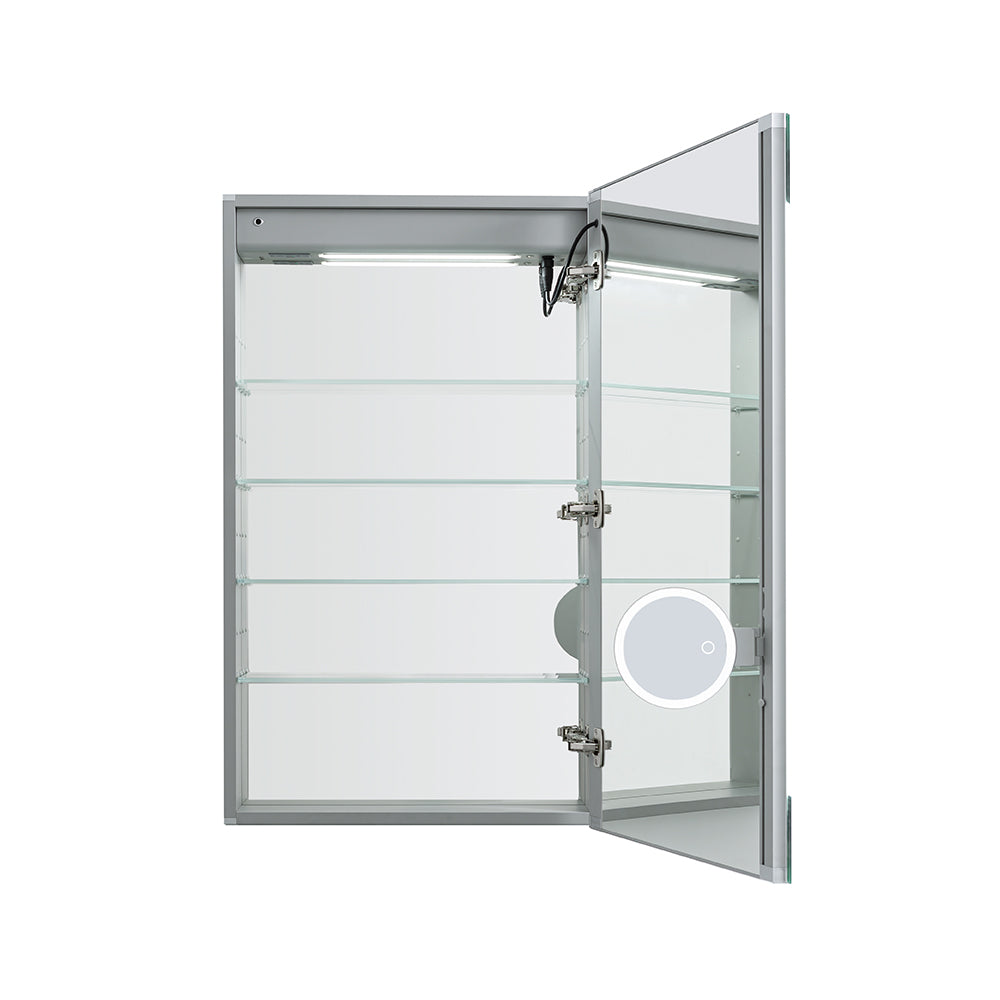 Aquadom Edge Royale 20x32 LED Lighted Medicine Cabinet - Right or Left Hinge Bathroom Mirror with Soft Lighting for Shaving & Makeup | Perfect for Modern Bathrooms & Vanities