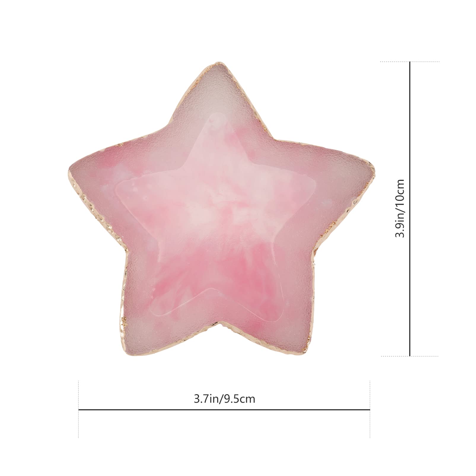 OSALADI 2-Piece Star Shaped Resin Nail Art Palette - Gel Polish Color Mixing Plate for DIY Nails, Makeup & Craft Painting - Perfect for Nail Salon & Home Manicure (Great for Nail Art Design, Acrylic Mixing & Beauty Professionals)