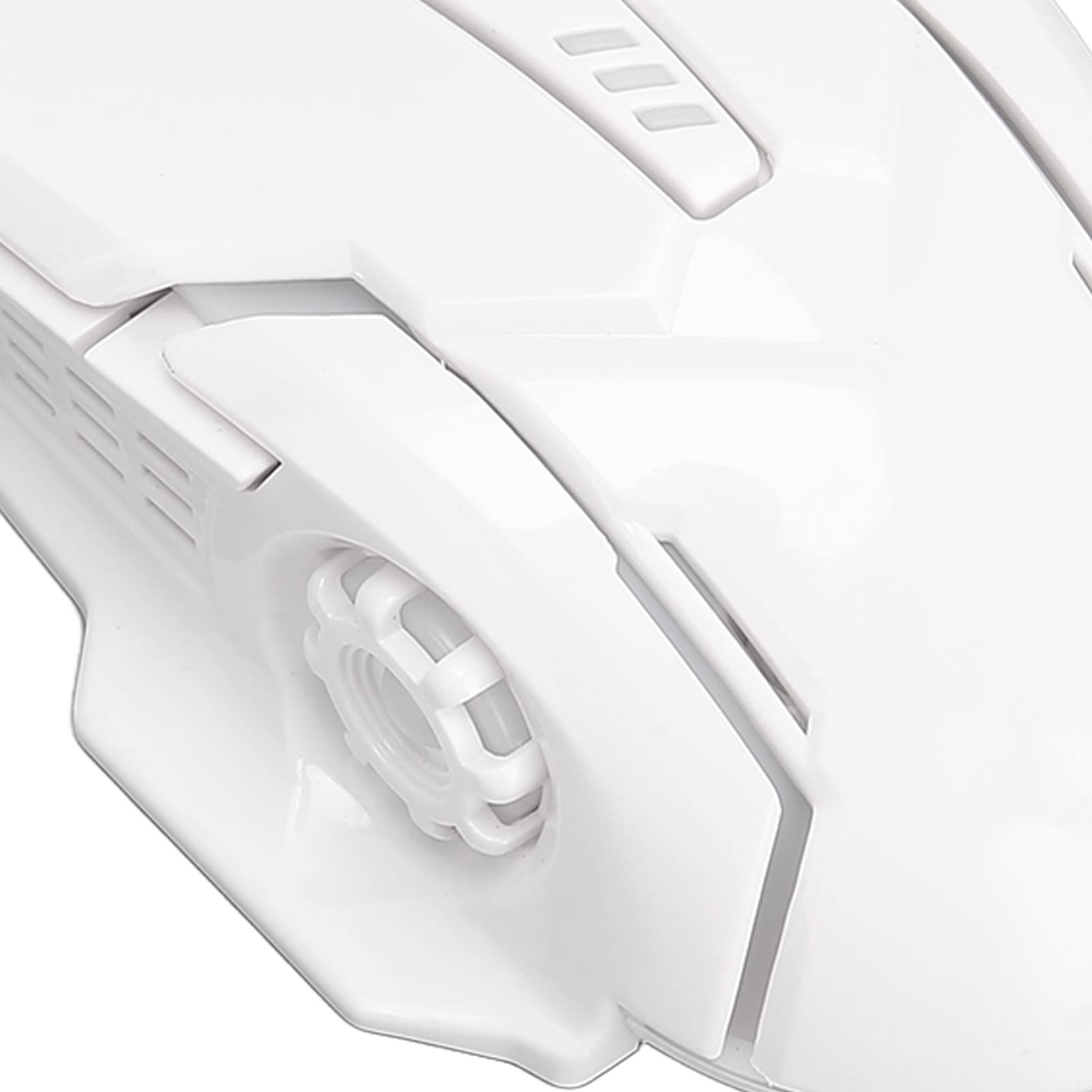 F7 Wired Gaming Mouse with RGB Backlit, 6 Programmable Buttons, Adjustable 3600 DPI, Ergonomic Design for PC & Laptop - Perfect for FPS, MOBA & Office Work (White)