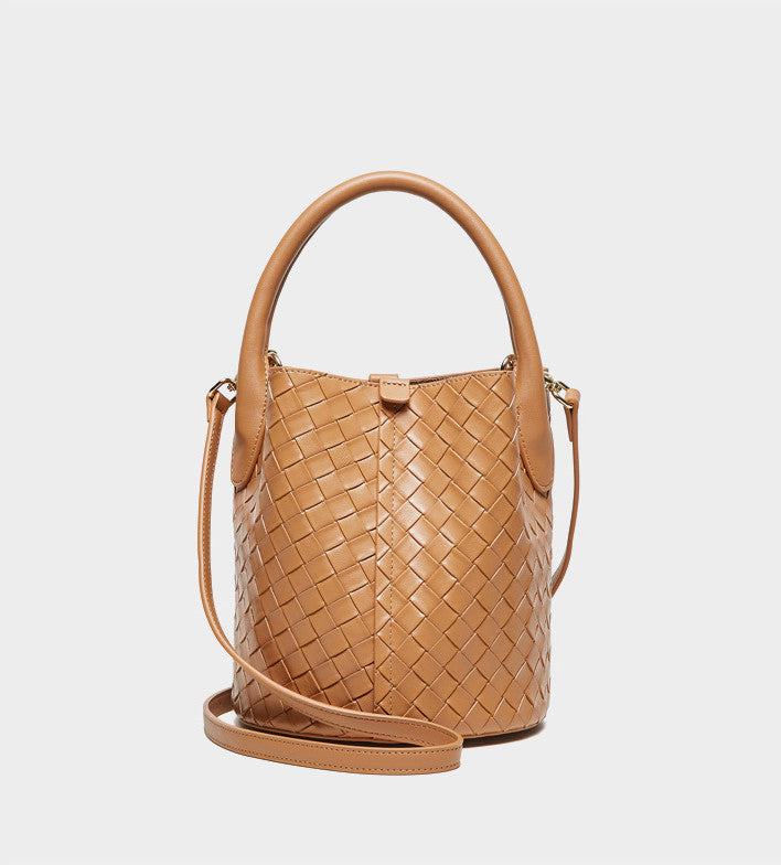 Stylish & Durable Leather Bucket Bag for Women - Fashionable Crossbody Handbag with Adjustable Strap - Perfect for Work, Travel & Everyday Use