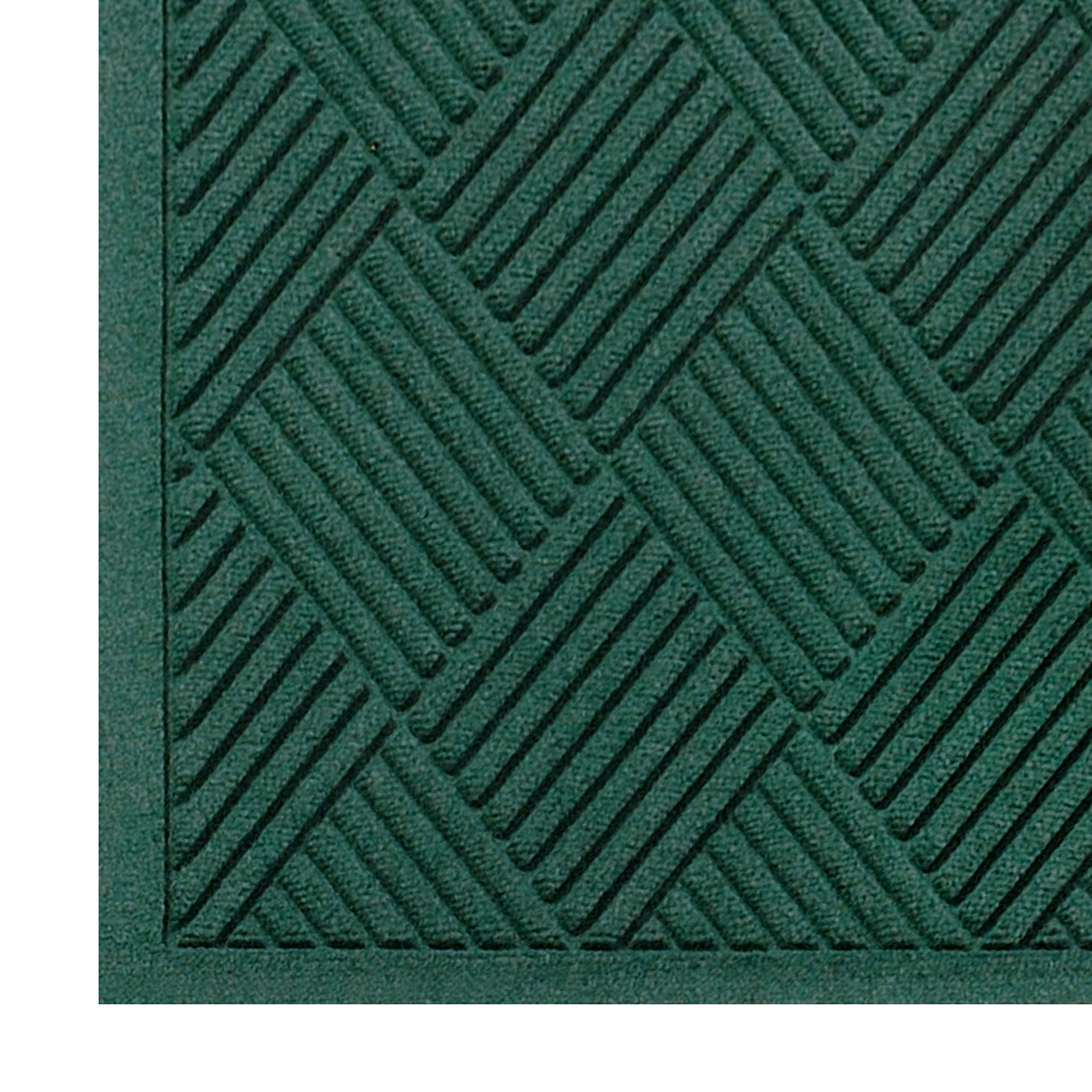 Premium M+A Matting WaterHog Diamond Commercial-Grade Doormat - Heavy Duty Indoor/Outdoor Entrance Mat with Fabric Border, Quick Drying & Stain Resistant (Evergreen, 4' x 12.2') - Perfect for High Traffic Areas, Offices, Schools & Home Entryways