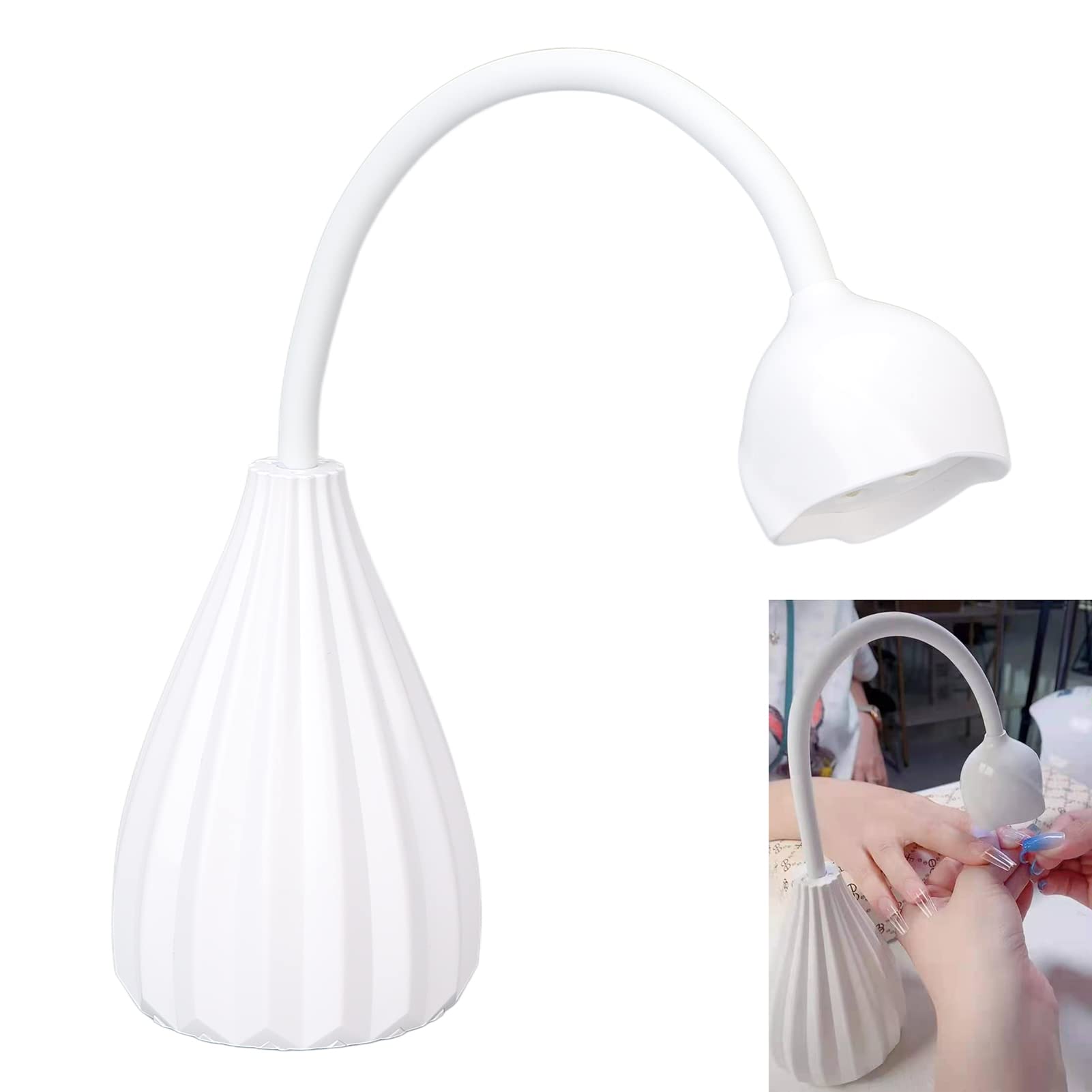 Professional UV LED Nail Lamp with USB Charging - Fast Curing for Gel Polish, Nail Glue & Poly Extension Gel - Perfect for Home Nail Salon & DIY Manicures