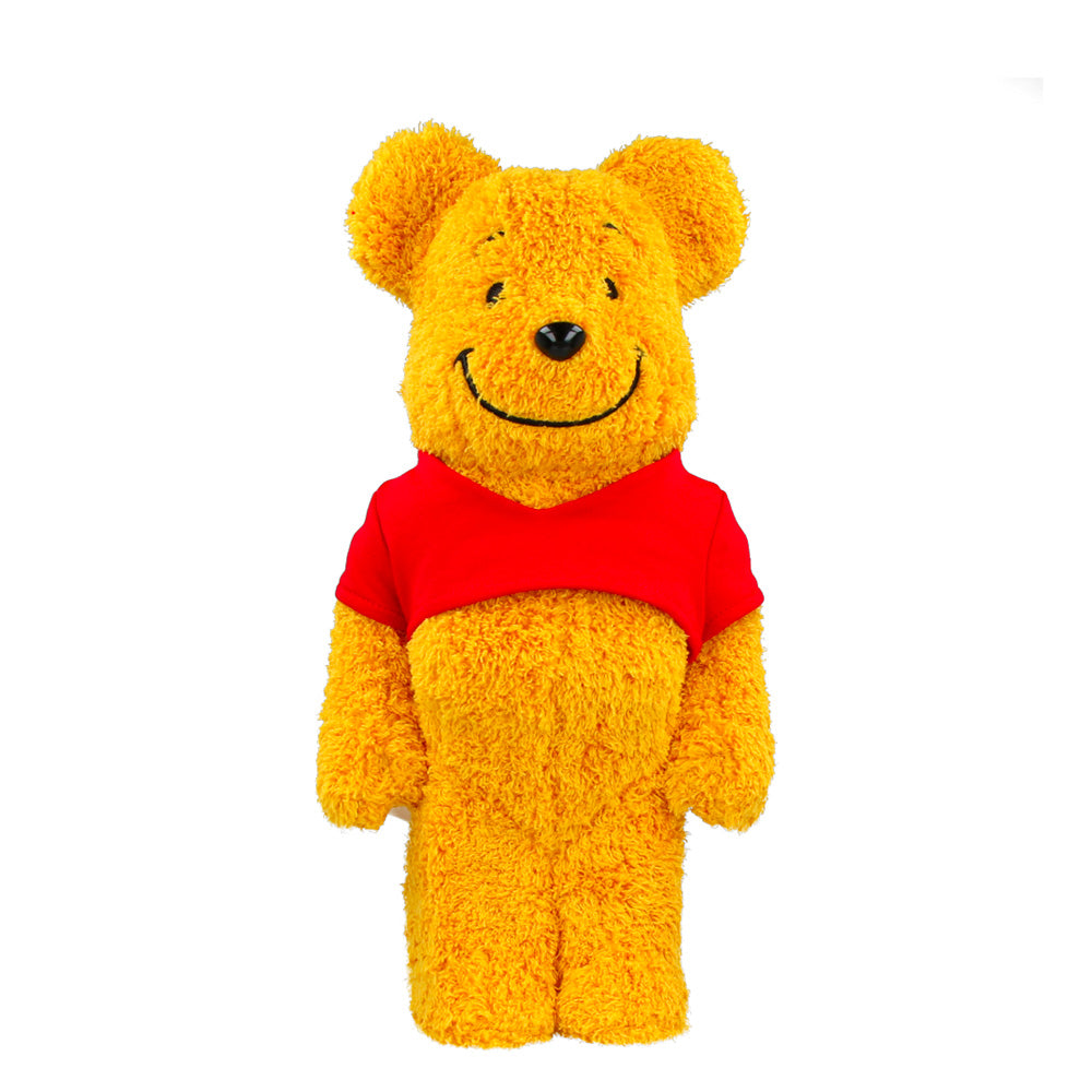 400% Bearbrick Winnie the Pooh Costume Version - Pile Fabric Collectible Figure - Perfect for Disney Fans, Home Decor, and Gift Giving