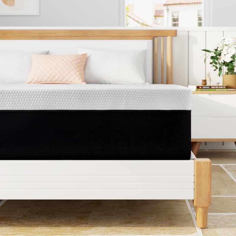 14 Inch King Size Gel Memory Foam Mattress for Pressure Relief & Pain Relief - Cooling & Supportive for Back, Side & Stomach Sleepers - Perfect for Bedroom, Guest Room & RV