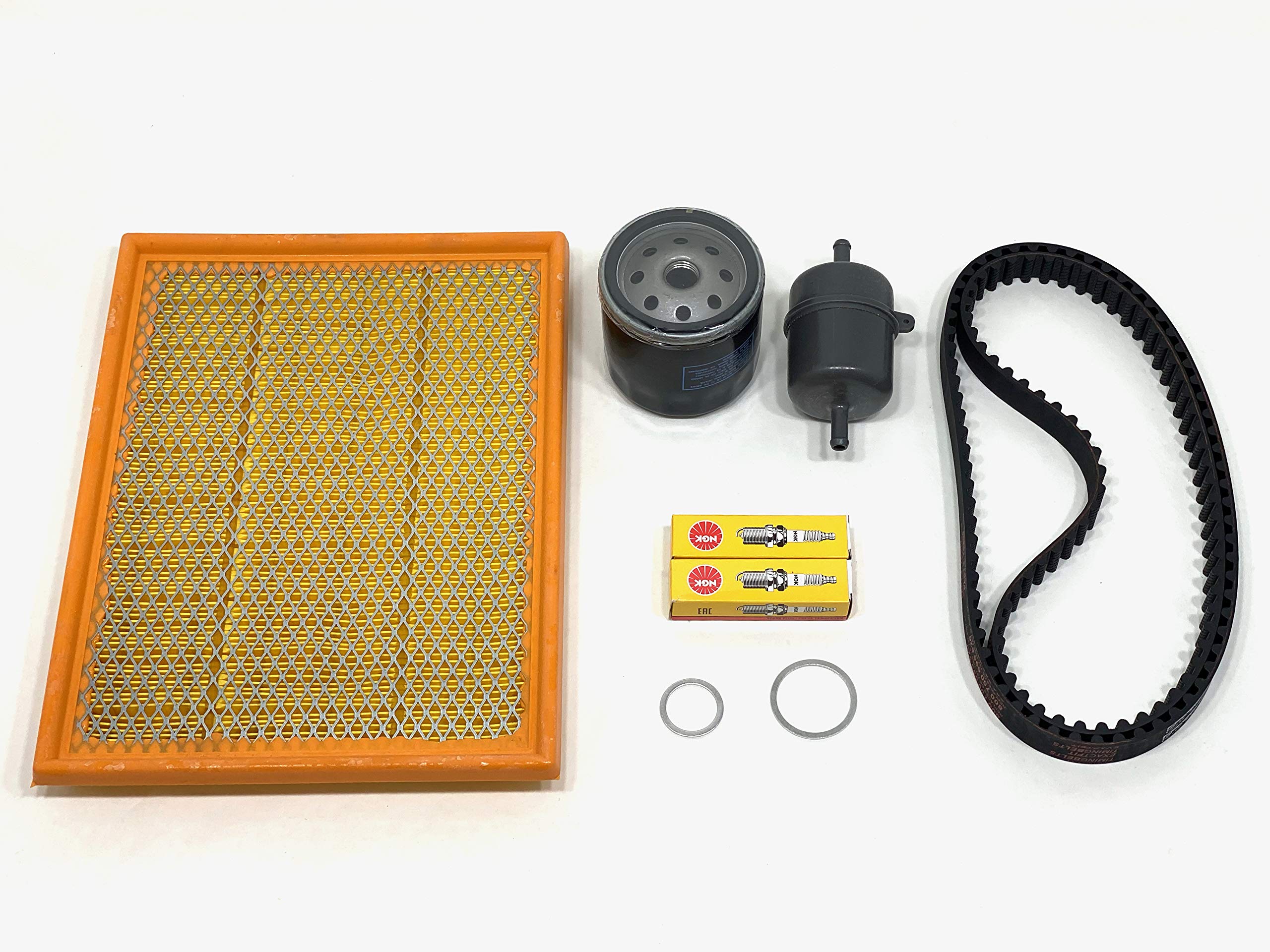 Ducati Monster 620 695 800 S2R 800 S2R Dark Service Kit - Timing Belts, Fuel Pump Filter, Athena Oil Filter, NGK Spark Plugs - Complete Motorcycle Maintenance Kit for DIY Enthusiasts & Professional Mechanics