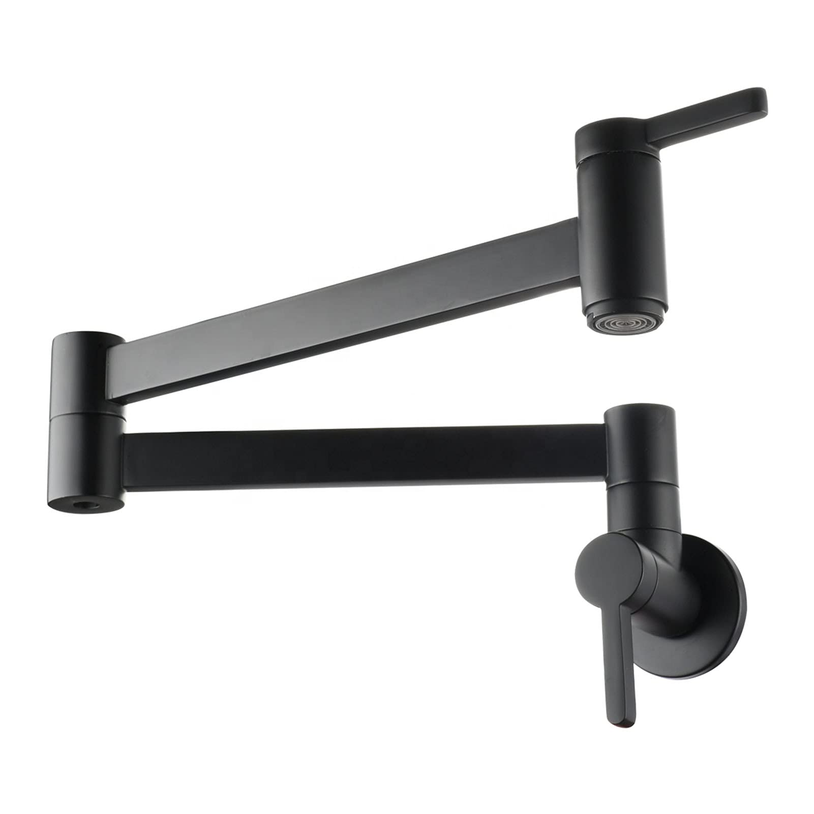 Brass Wall Mount Pot Filler Faucet - Swing Arm, Brushed Gold for Kitchen & Restaurant Use