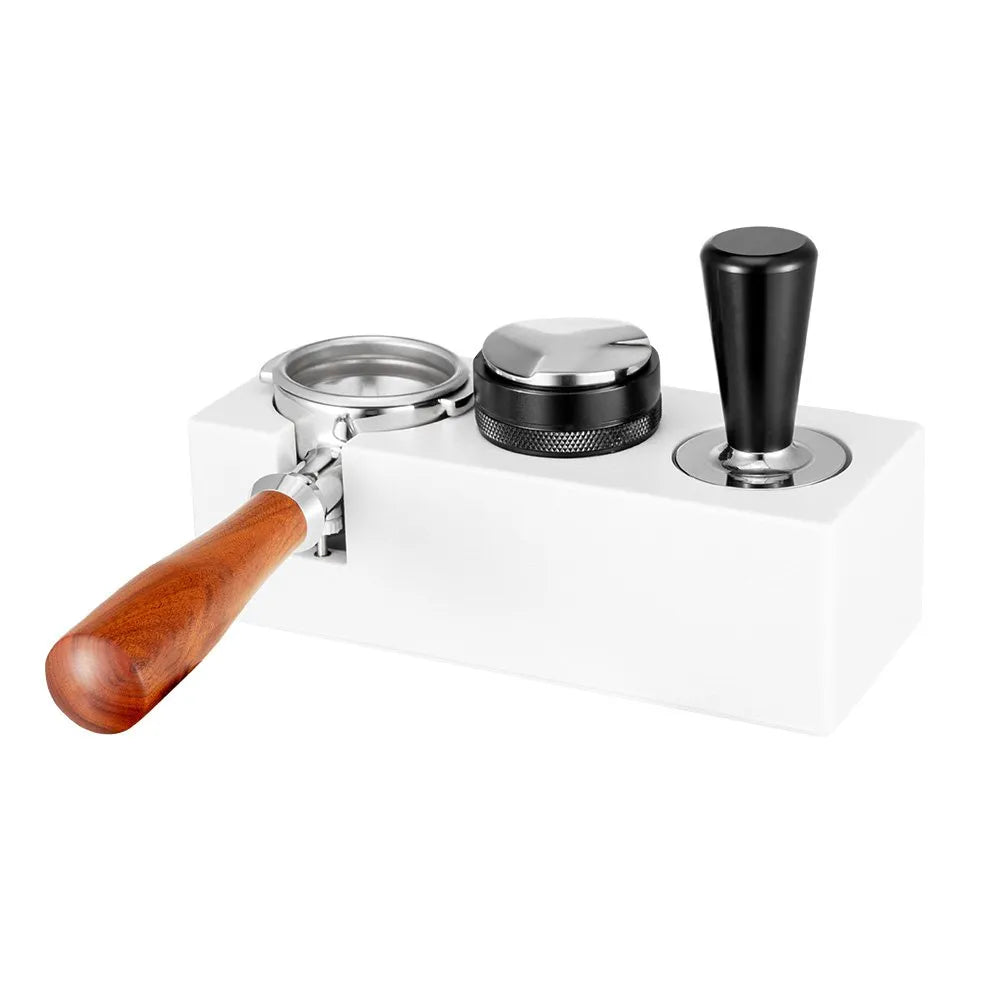 I.XXI Coffee Station Tool Holder - Compatible with 53mm & 58mm Portafilters - White - Perfect for Espresso Bars & Home Coffee Stations