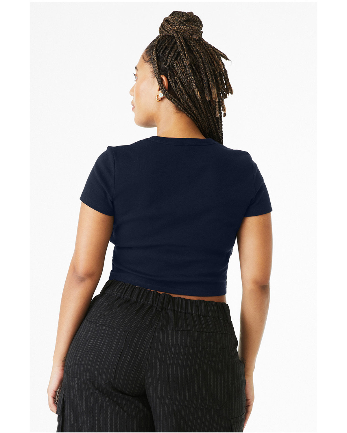 Bella + Canvas 1010BE Women's Micro Ribbed Baby Tee - Soft Comfort Fit Short Sleeve T-Shirt for Casual Wear, Layering & Maternity Outfits