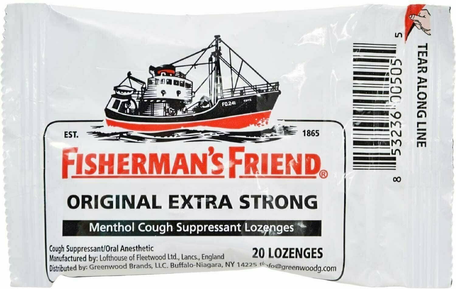 Fisherman's Friend Extra Strong Lozenges - 5 Packs for Travel & Cold Relief