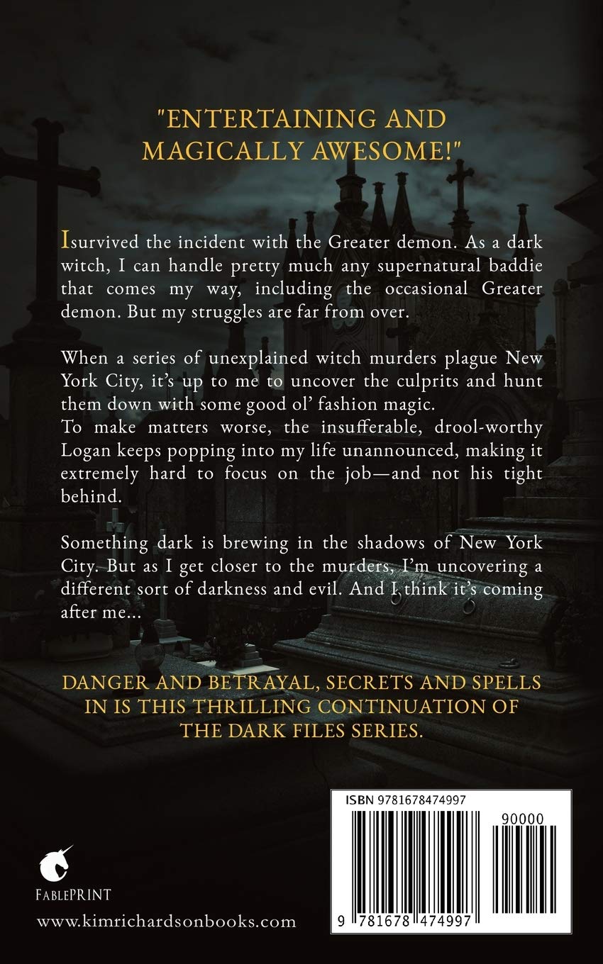 Charms & Demons (The Dark Files) - Supernatural Mystery Novel for Adults | Perfect for Halloween Reading & Dark Fantasy Lovers