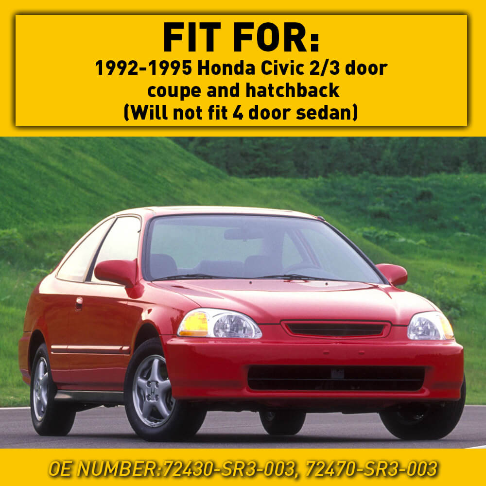 1992-1995 Honda Civic 2/3 Door Coupe & Hatchback Left/Right Door Pillar Trim - Replacement Interior Trim for Classic Honda Civic Models | Perfect for Car Restoration & DIY Projects