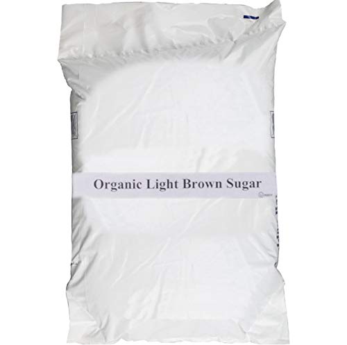 Organic Light Brown Sugar - 50 lb Bulk | All-Natural, Unrefined Sweetener for Coffee, Baking & Cooking | Perfect for Coffee Shops, Bakeries, Restaurants & Home Use