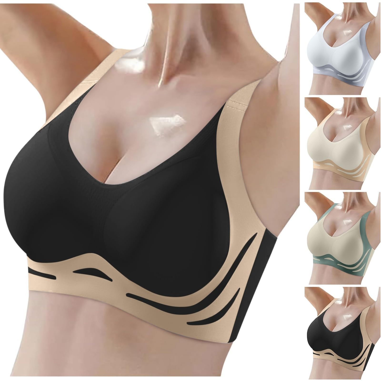 Zekear Seamless Lift Bras for Women - Anti-Sagging Wireless Push Up Bra with Super Gather Support - Perfect for Everyday Wear, Mature Women & Comfortable All-Day Use
